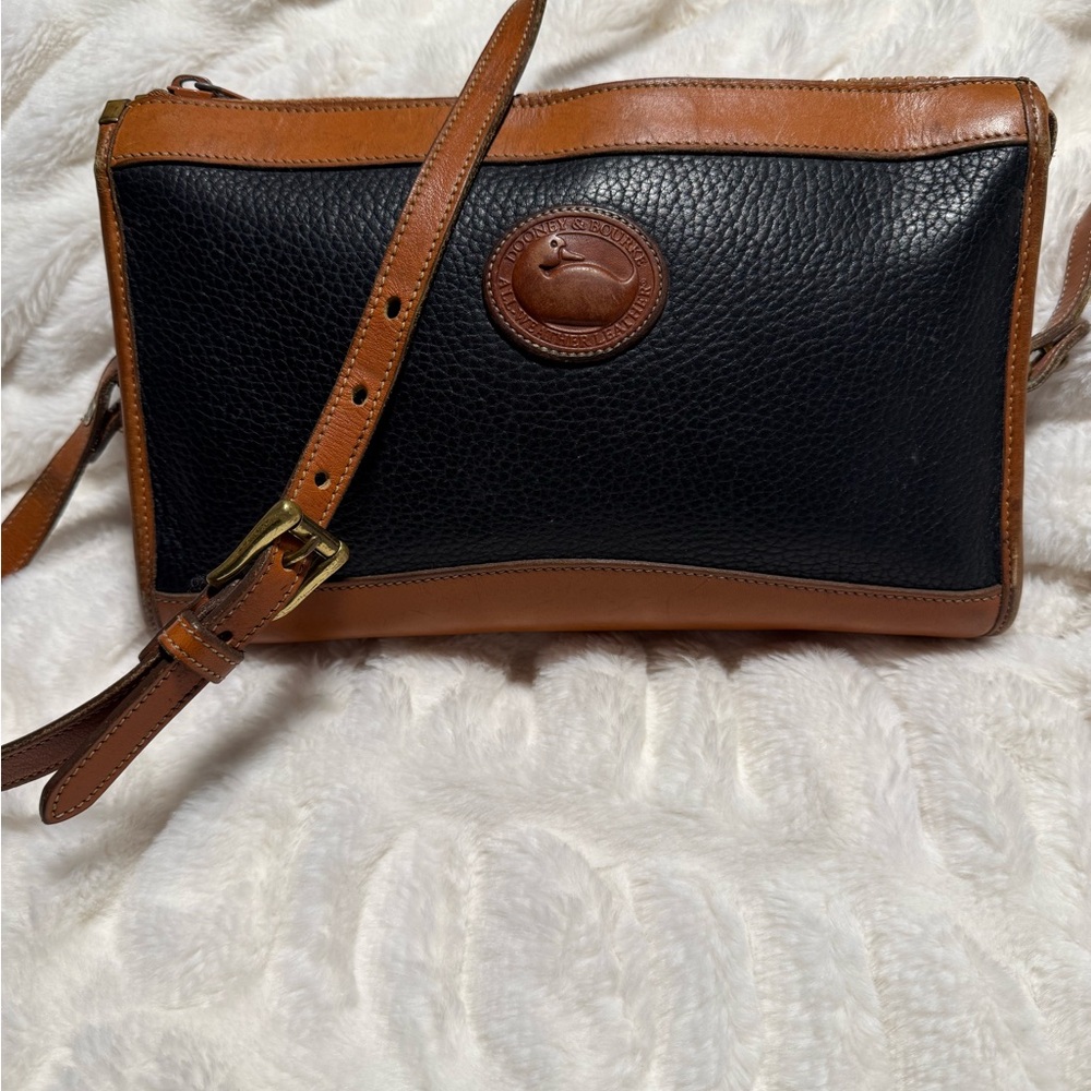 Dooney & Bourke Black and Brown Crossbody Bag